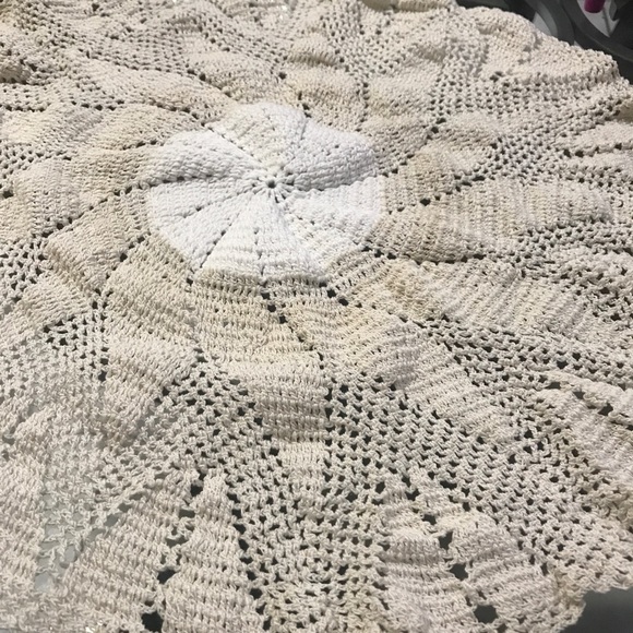 Handcrafted Beige Crochet Doily - Picture 8 of 10